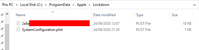 Windows lockdown certificate